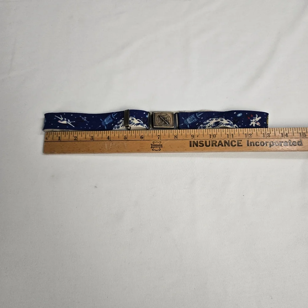 Vintage 70's Or 80's Space Airplane Themed Kids Elastic Belt